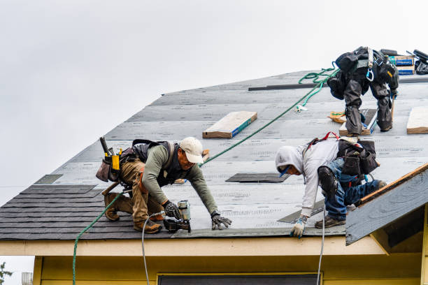 Professional Gutter Installation technician working in Crescent, PA